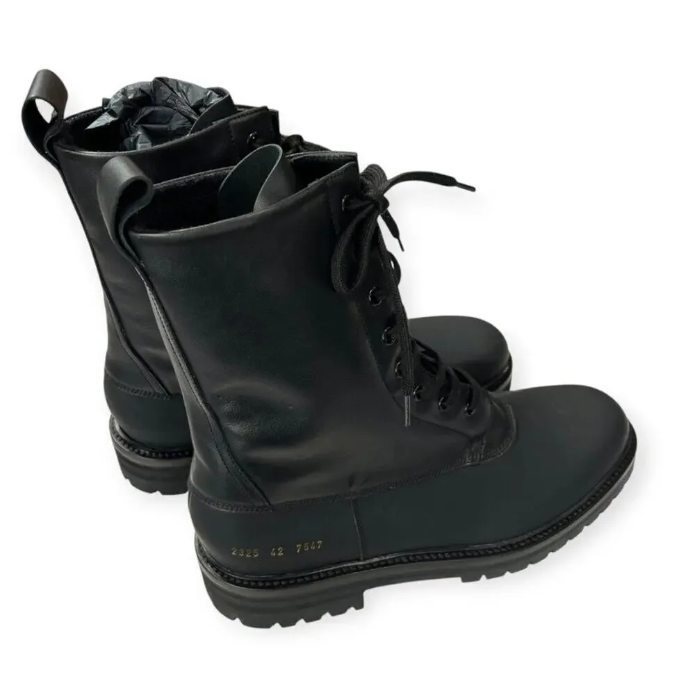 Common Projects Technical Leather Boot Black EU 42 2325 MADE IN ITALY NWT